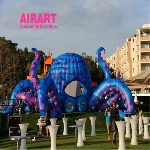 Giant inflatable octopus stage decoration for event