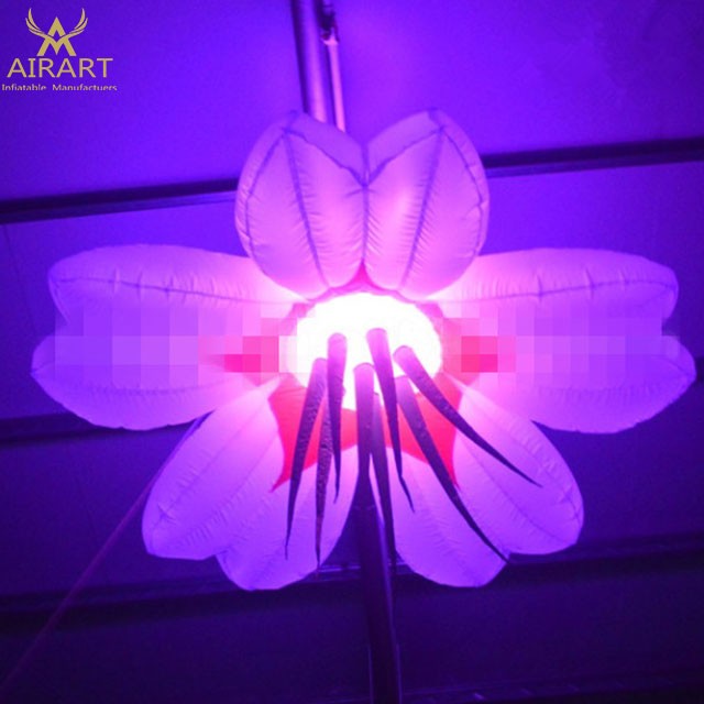 led lighting hanging Inflatable flowers for party decoration