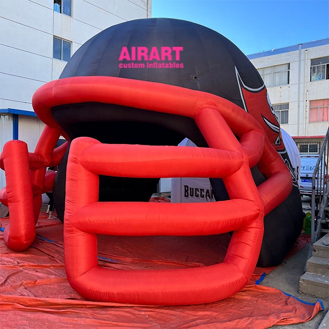 15FT giant inflatable sports helmet inflatable football tunnel