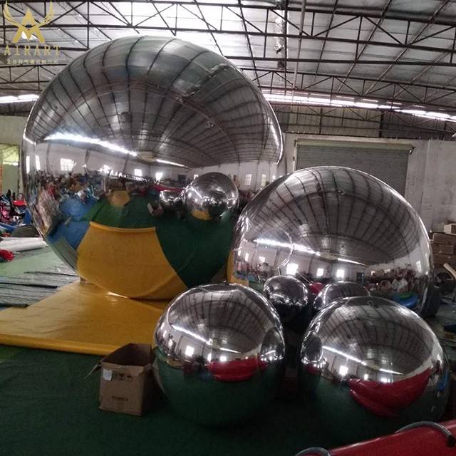 customized inflatable sliver/golden colorful mirror ball