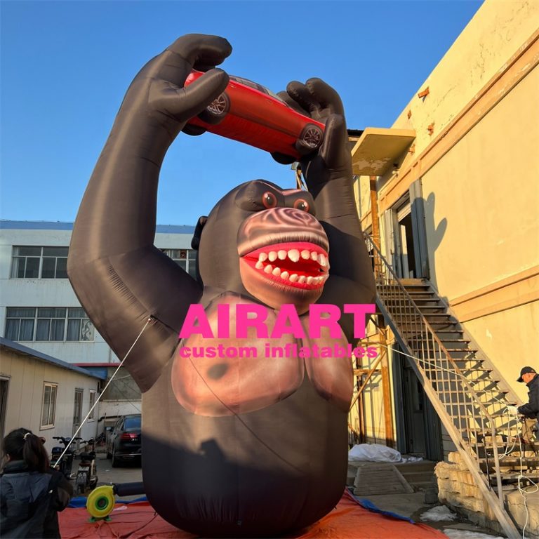 5m high inflatable gorrila animal cartoon for advertising