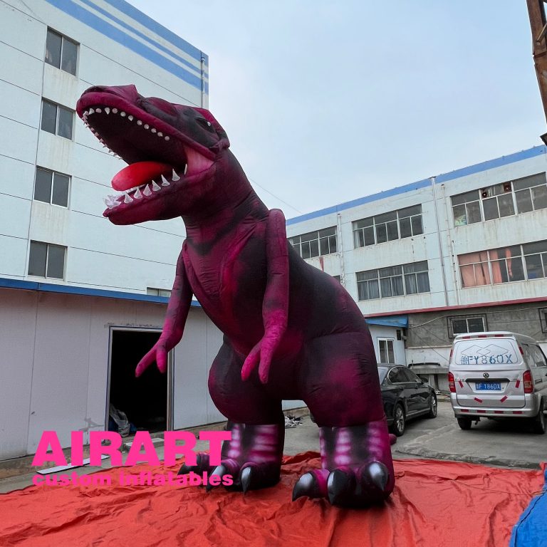 Giant inflatable dinosaur for event decoration