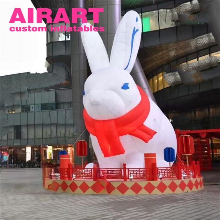 decorative giant inflatable bunny cartoons for Square /shopping mall