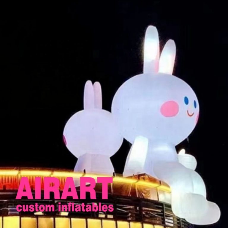 Custom inflatable cute cartoon for square decoration