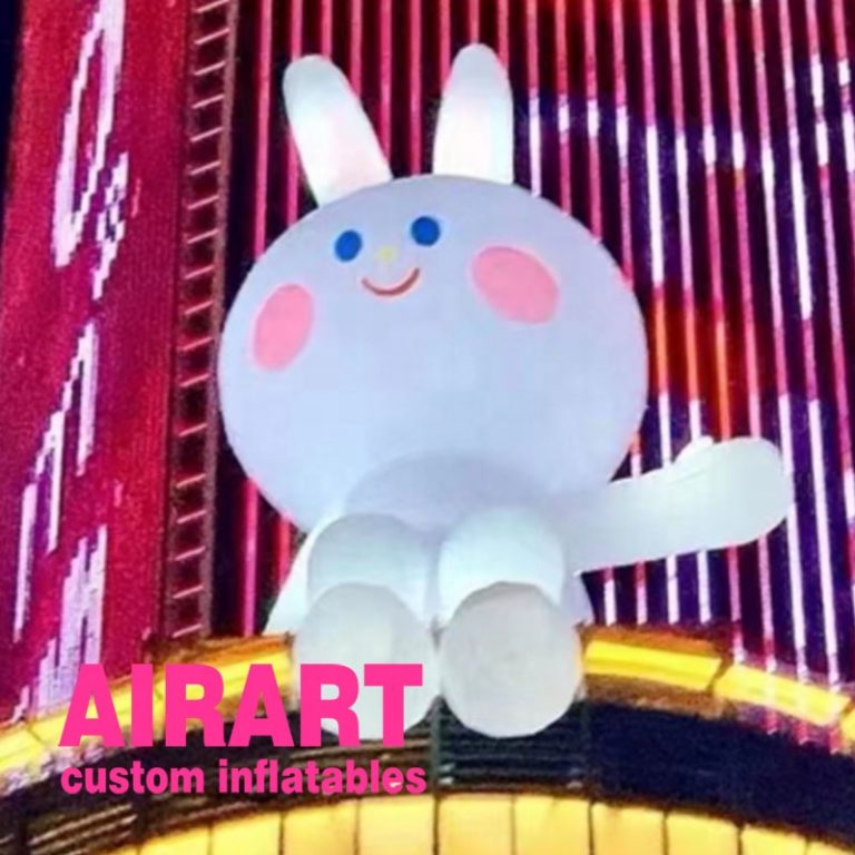decorative giant inflatable bunny cartoons for Square /shopping mall