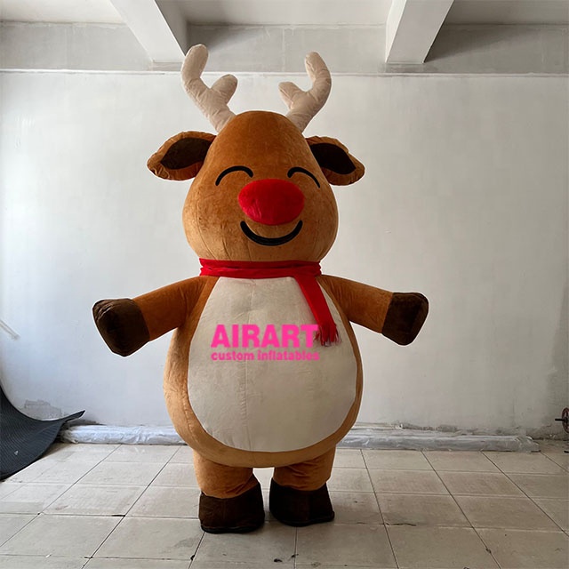 walkabout Christmas inflatable deer costume for holiday party