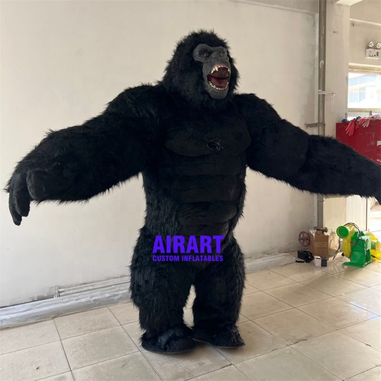 customized inflatable gorilla costume inflatable plush costume for promotion