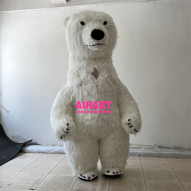 event advertising walking inflatable costumes inflatable polar bear costume