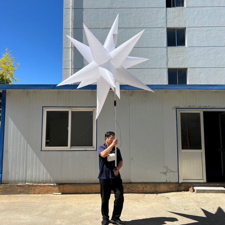 custom 1.5m inflatable star puppet with led for decoration