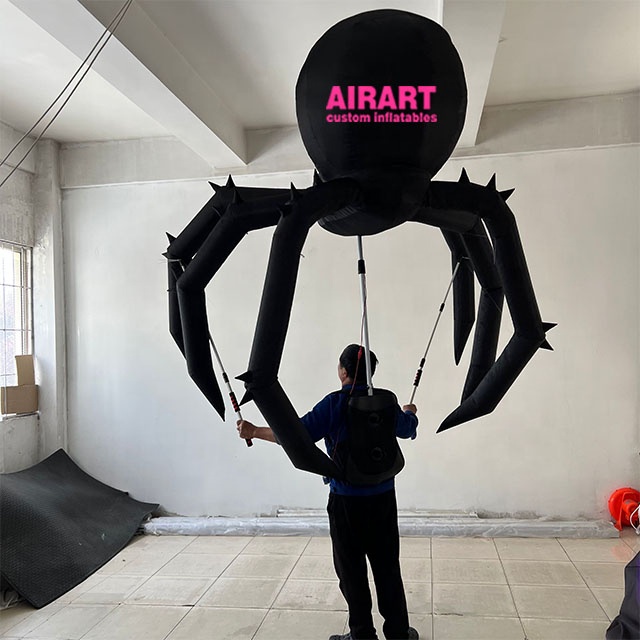 Halloween holiday inflatable decor spider puppet