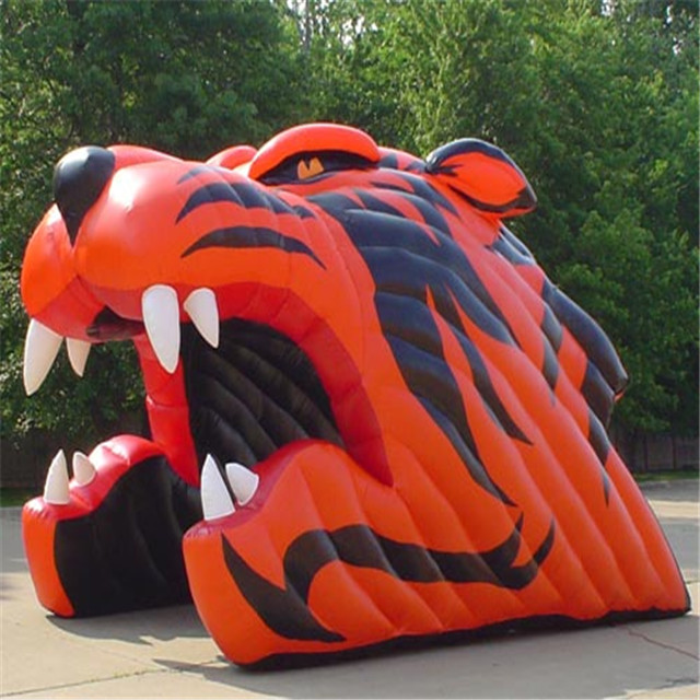 sports event decorated inflatable tiger tunnel