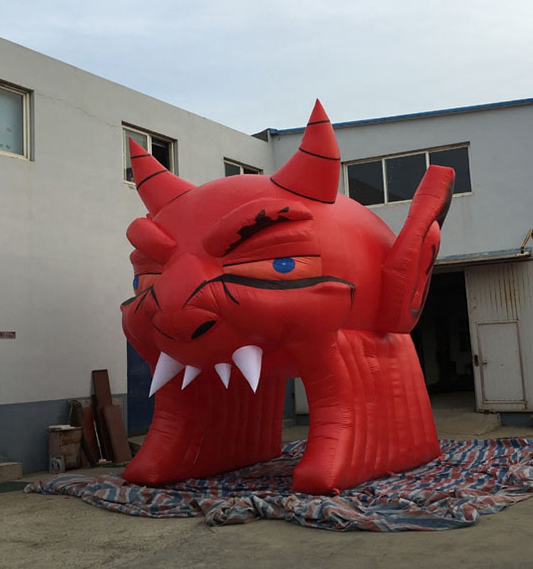 Giant inflatable ghost Halloween entrance tunnel