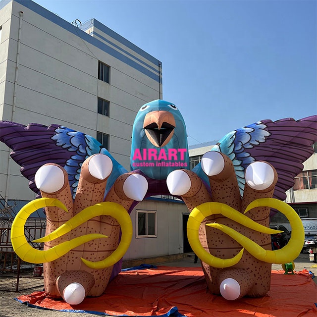 5m high inflatable eagle tunnle for event decoration