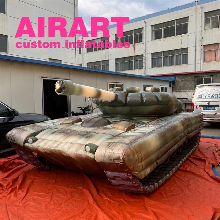 simulated inflatable military tank for education