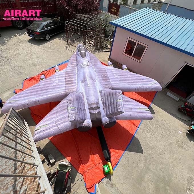 giant inflatable military fight plane model for advertising
