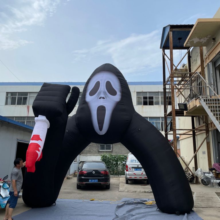 Halloween scary inflatable clown arches entrance