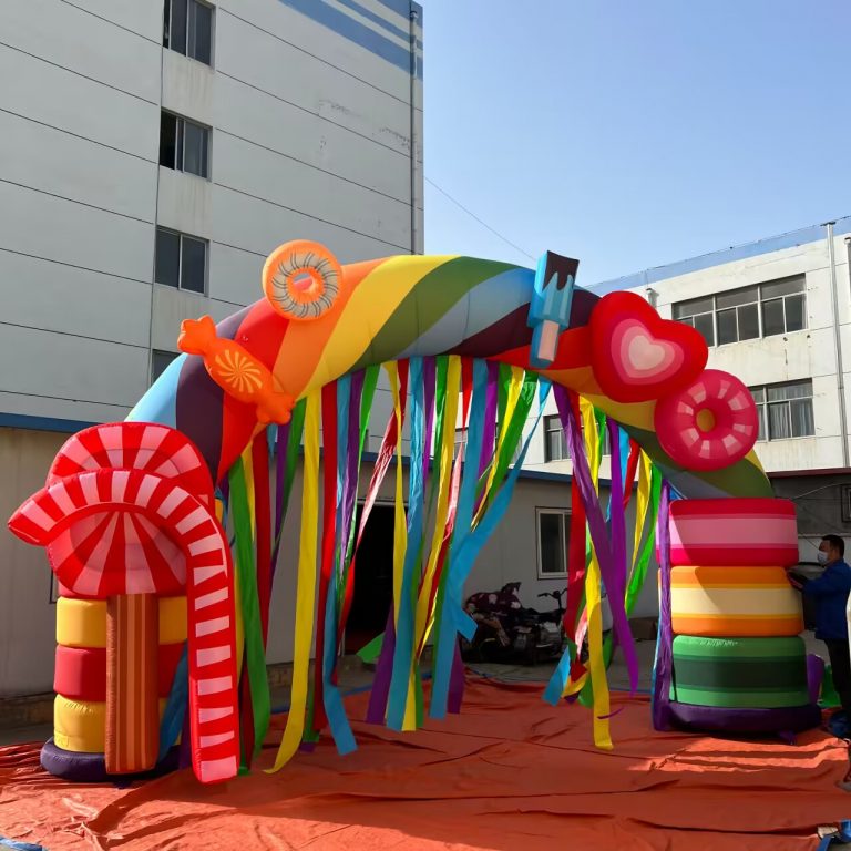 decoration inflatable candy arch inflatable rainbown arch
