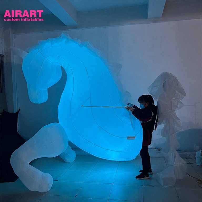 lighting inflatable horse costumes with tail