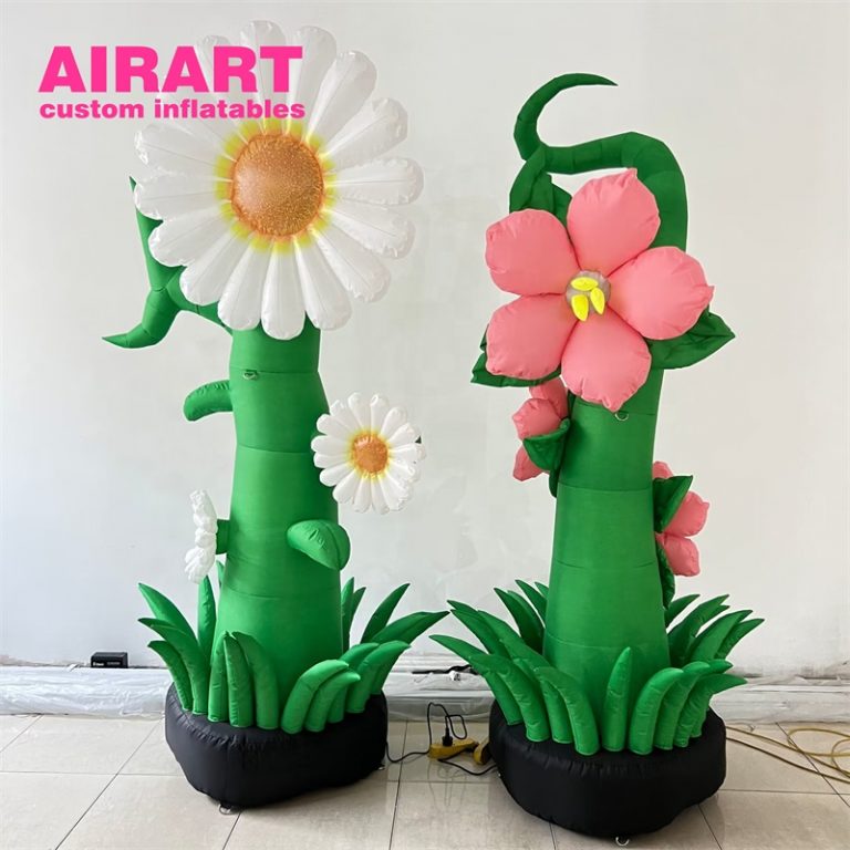 standing inflatable giant flowers inflatable stage decoration