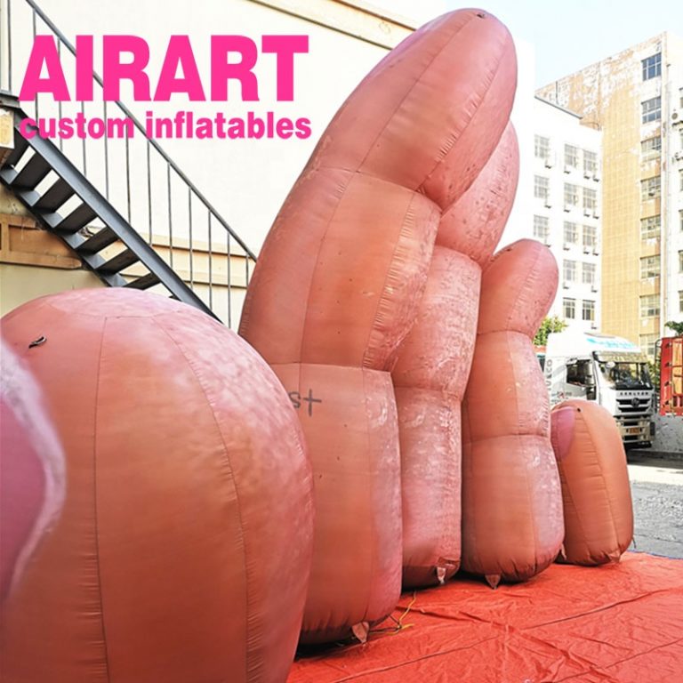 simulated giant inflatable hand fingers