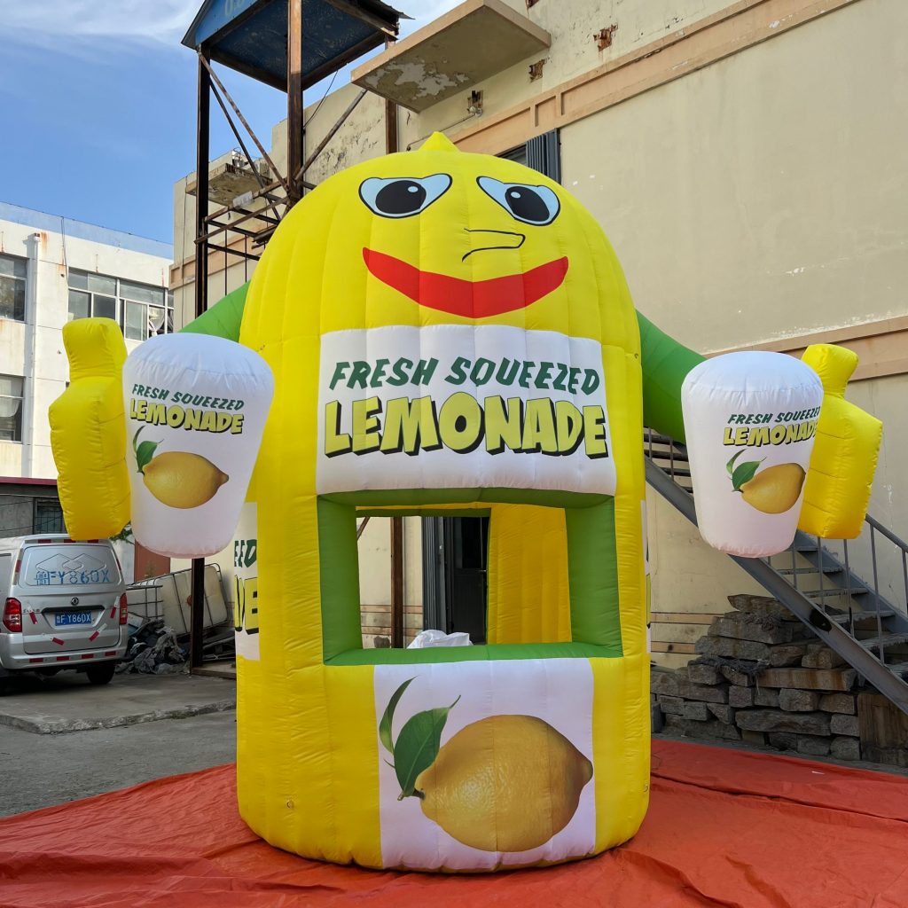inflatable lemon kiosk tent for sales promotion