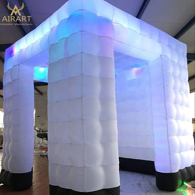 white blow up inflatable photo booth for party