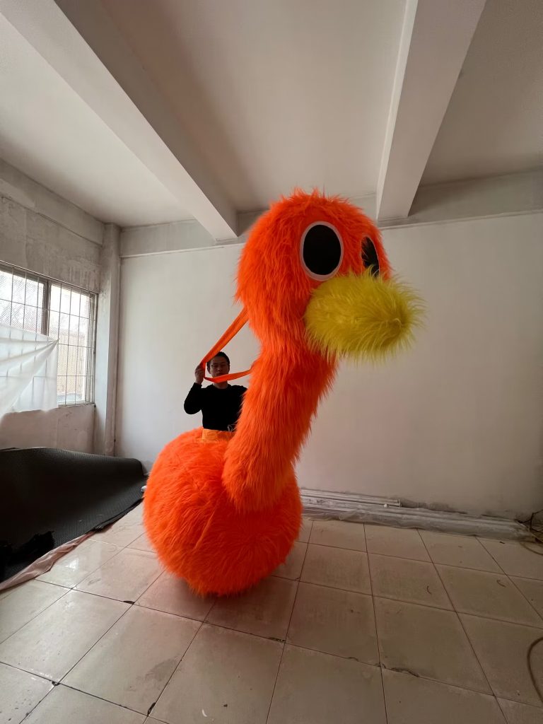 walking inflatable ostrich costume for event decoration