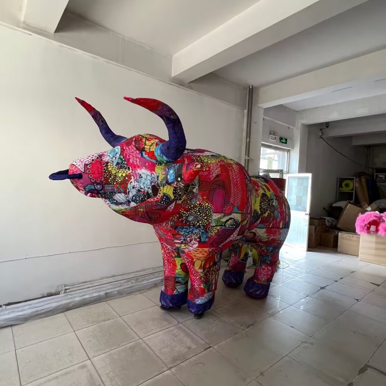 inflatable bull inflatable colorful bull costume for promotion