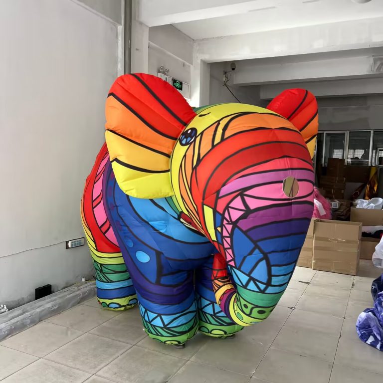 custom colorful inflatable elephant costume for adults