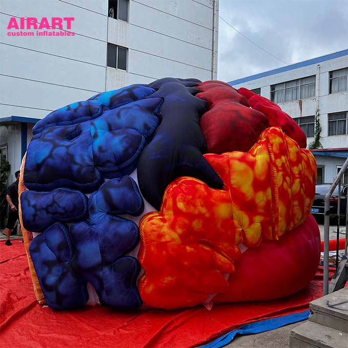 giant inflatable brain with tunnl for advertising
