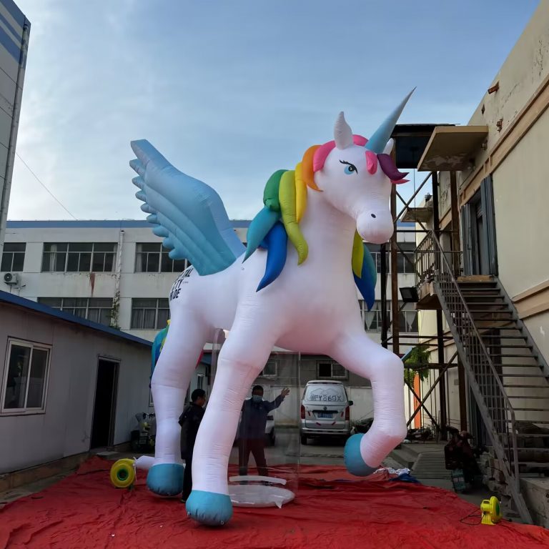 giant inflatable unicorn cartoon for event