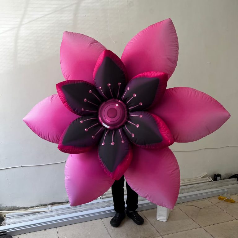 2m inflatable flowers with led for stage backdrop decoration