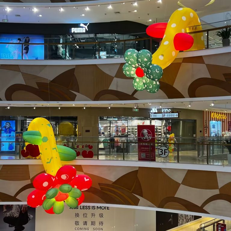 shopping mall inflatable flower decoration for theme party