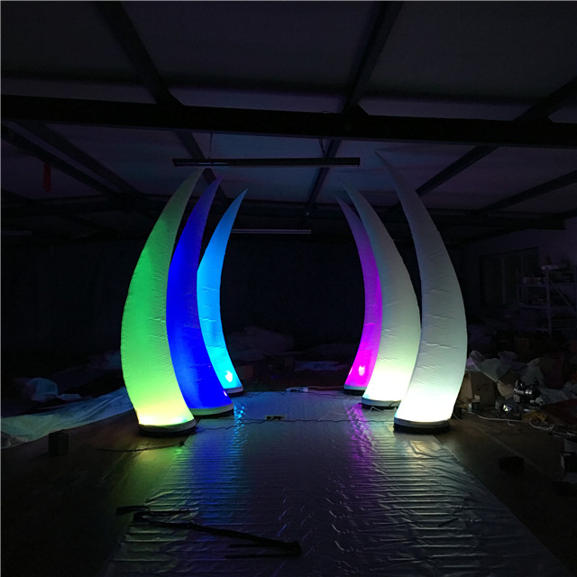 4-5m high inflatable cone lighting decoration