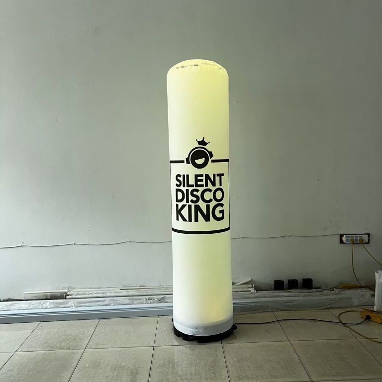 advertising inflatable lighting pillars with logo printed