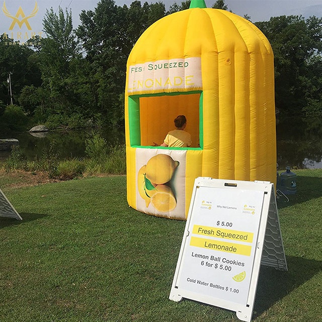 inflatable lemon kiosk tent for summer festival