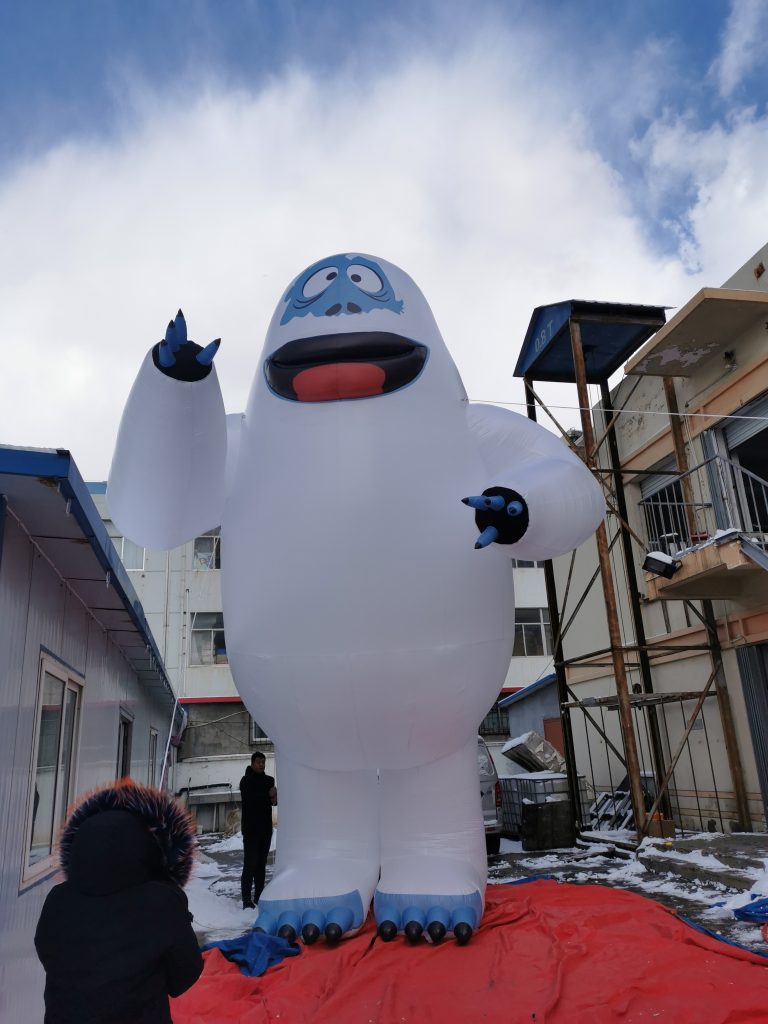 Christmas inflatable snow monster