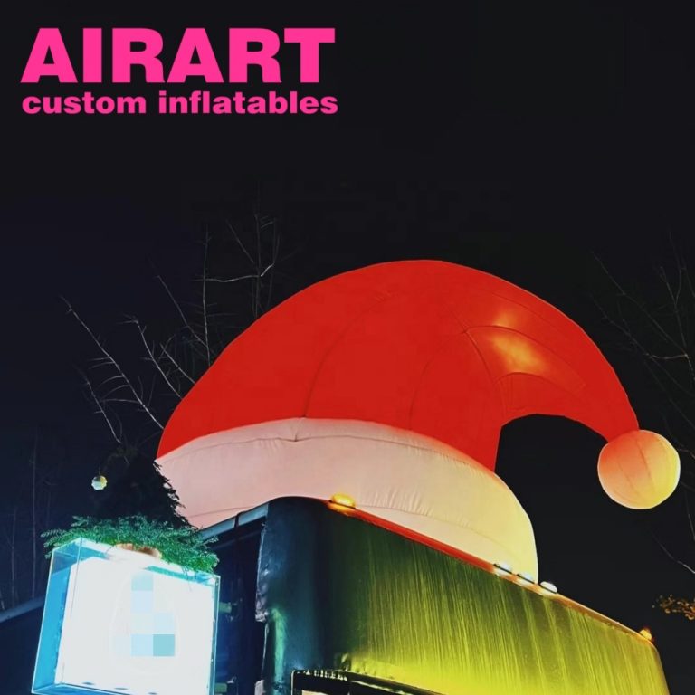 giant inflatable Christmas hat for biluding decoration