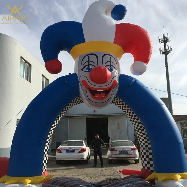 8m high inflatable clown arch for Halloween party