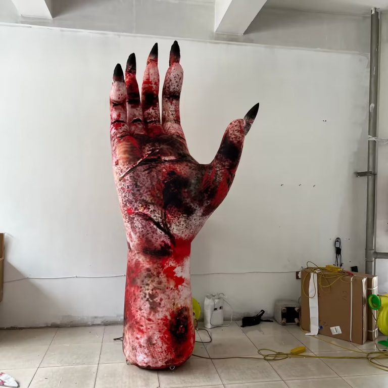 horrible inflatable hands for Halloween