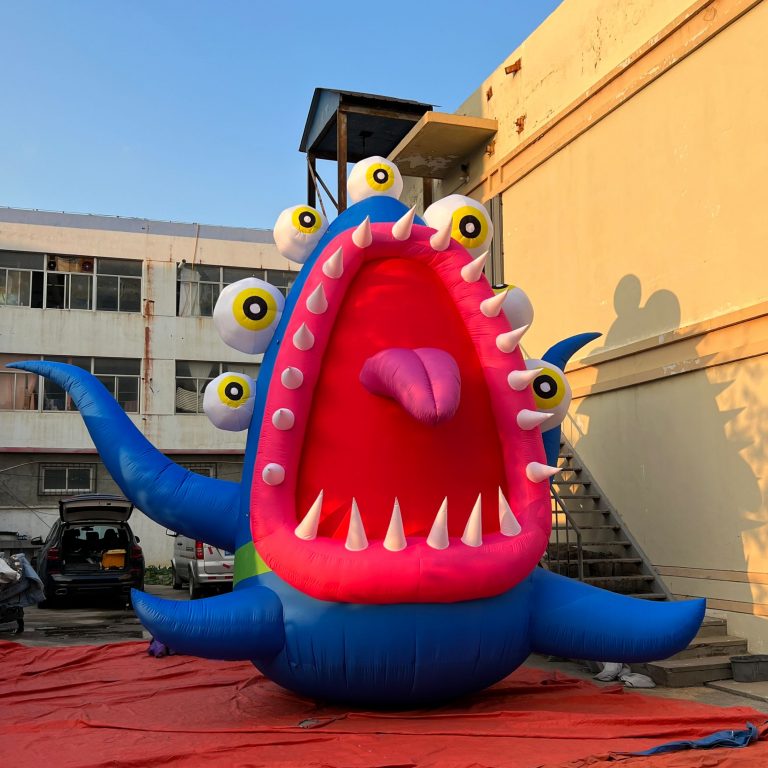 Halloween inflatable big mouth monster cartoon