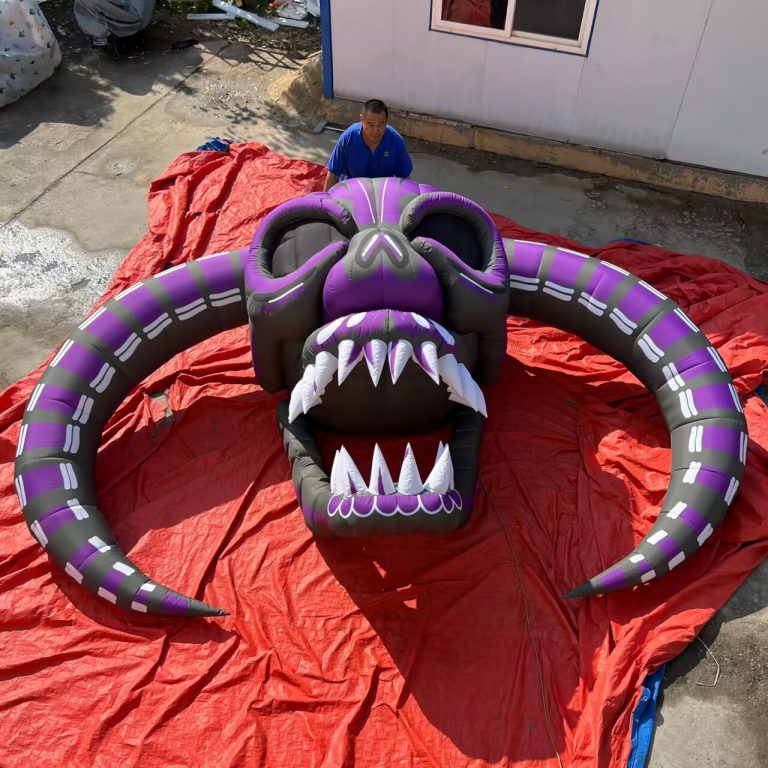 inflatable horn monster head for Halloween