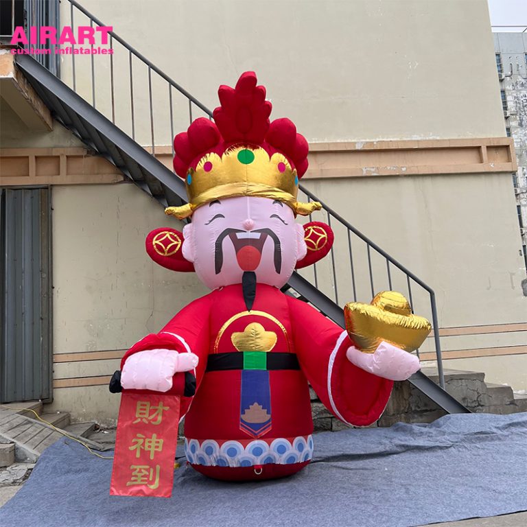 inflatable wealth god cartoon for new year holiday