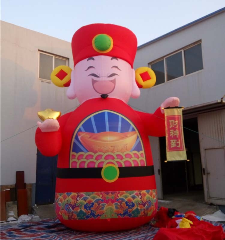 giant Chinese wealth god inflatable cartoon for decor