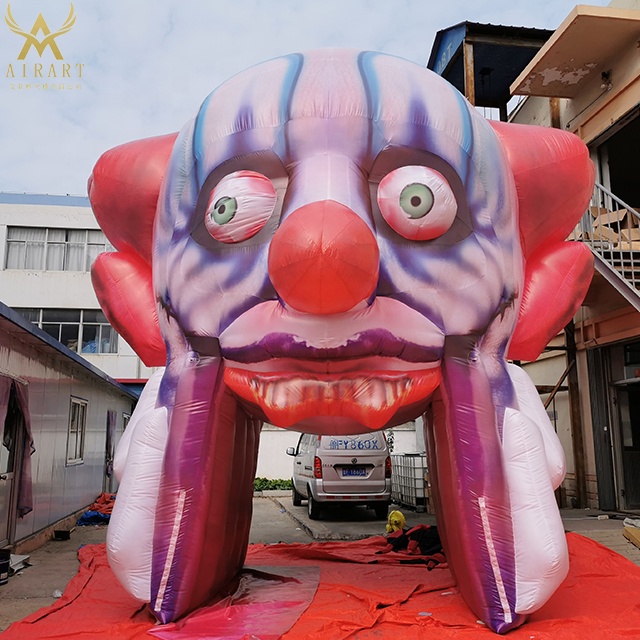 Halloween inflatable clown arch tunnel