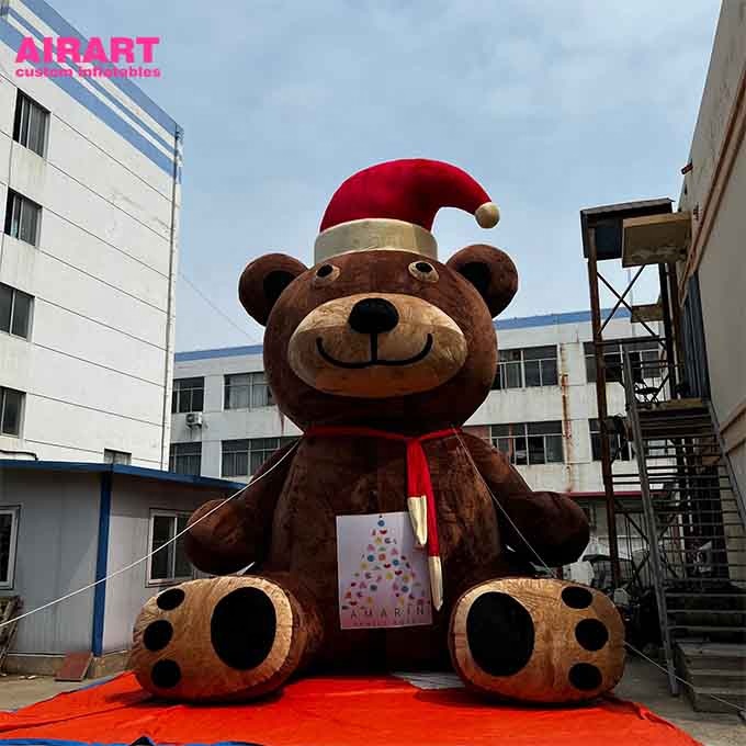 brown Christmas inflatable bear