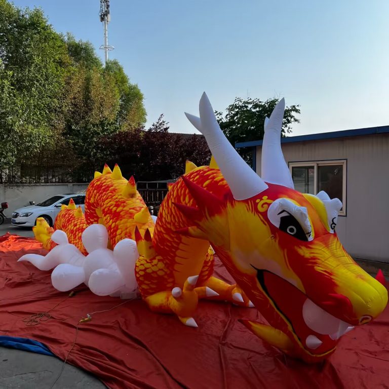 lunar new year decorated giant inflatable dragon