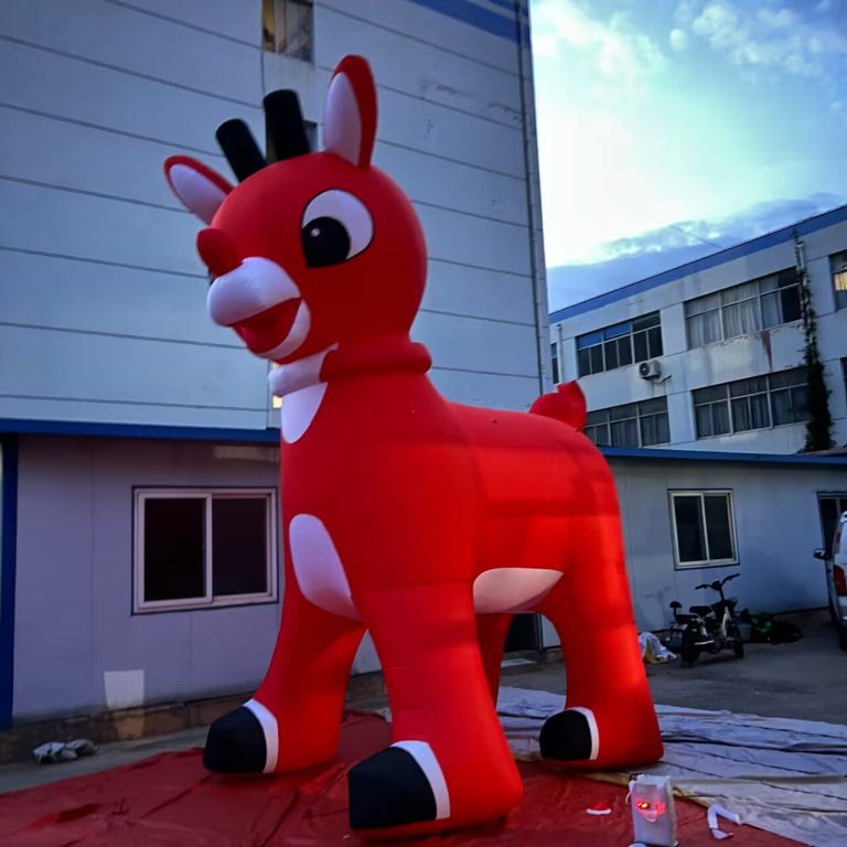 3m-8m customized inflatable Christmas red reindeer