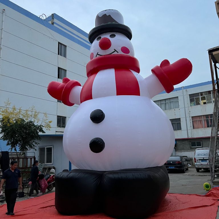 6m giant inflatable snowman for holiday decoration with led lights