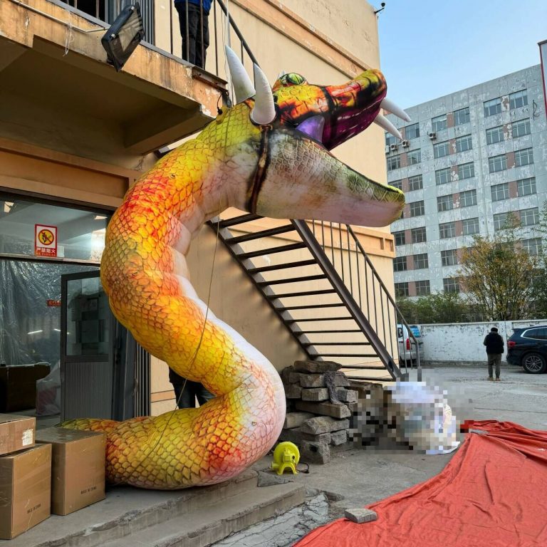 Red Inflatable Snake custom inflatable snake giant inflatable wildlife animals-AIRART